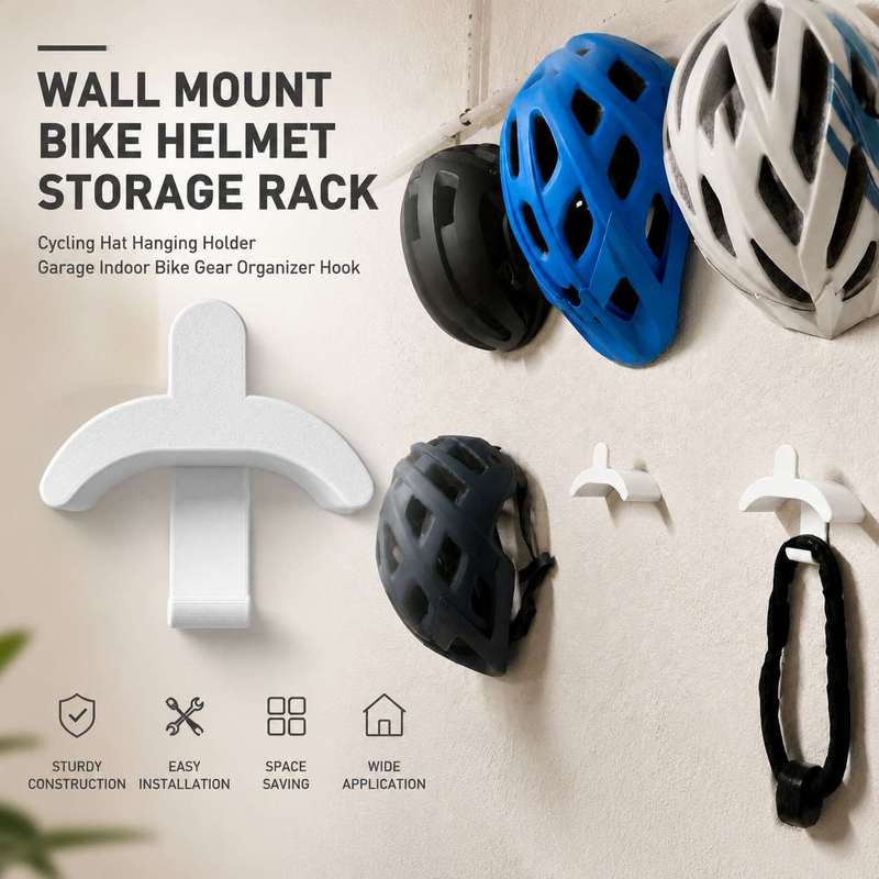 Cycling Gear Indoor - Wall Mount Bike Helmet Storage Rack