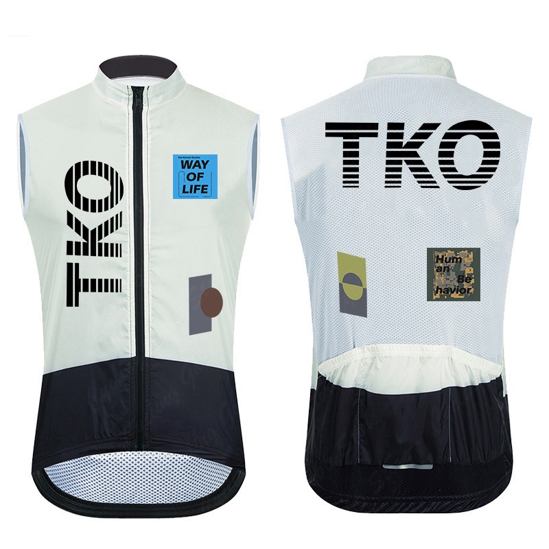 Reflective Cycling Vest - TKO Men's Windproof Waterproof Lightweight Sleeveless