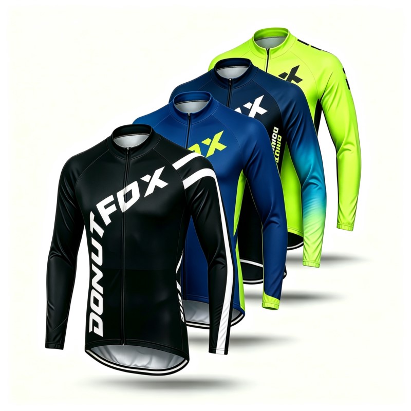 Junior Cycling Gear - Men Long Sleeve MTB Jersey &