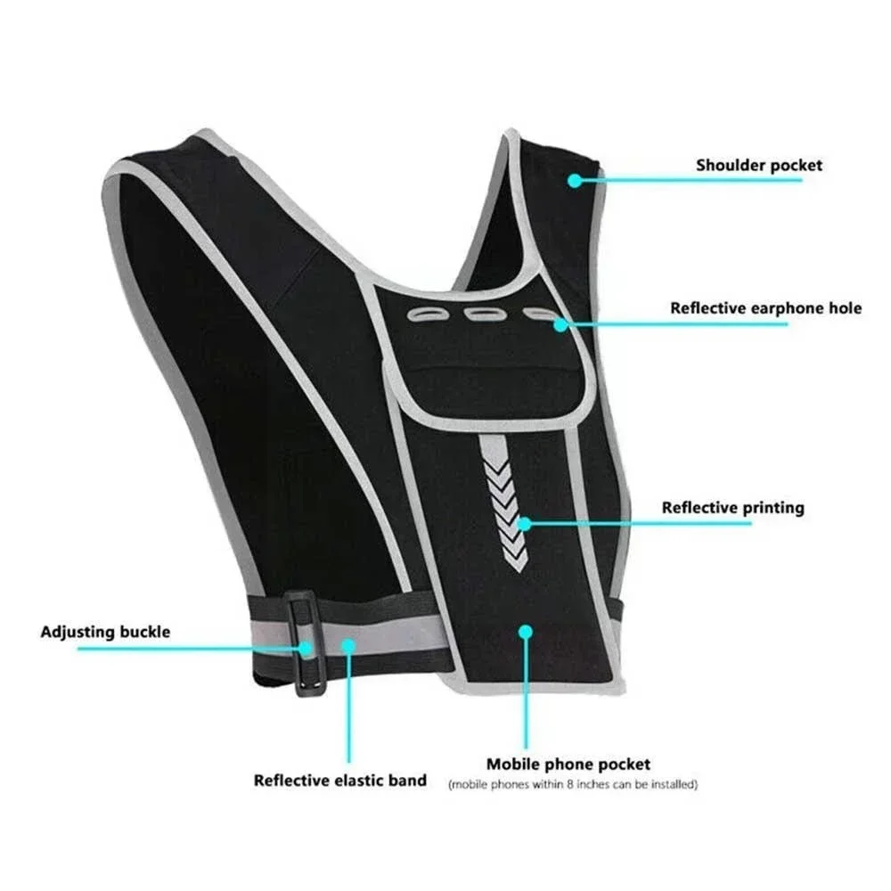 1Pcs Reflective Running Vest,  - Reflective Cycling Vest recension och pris