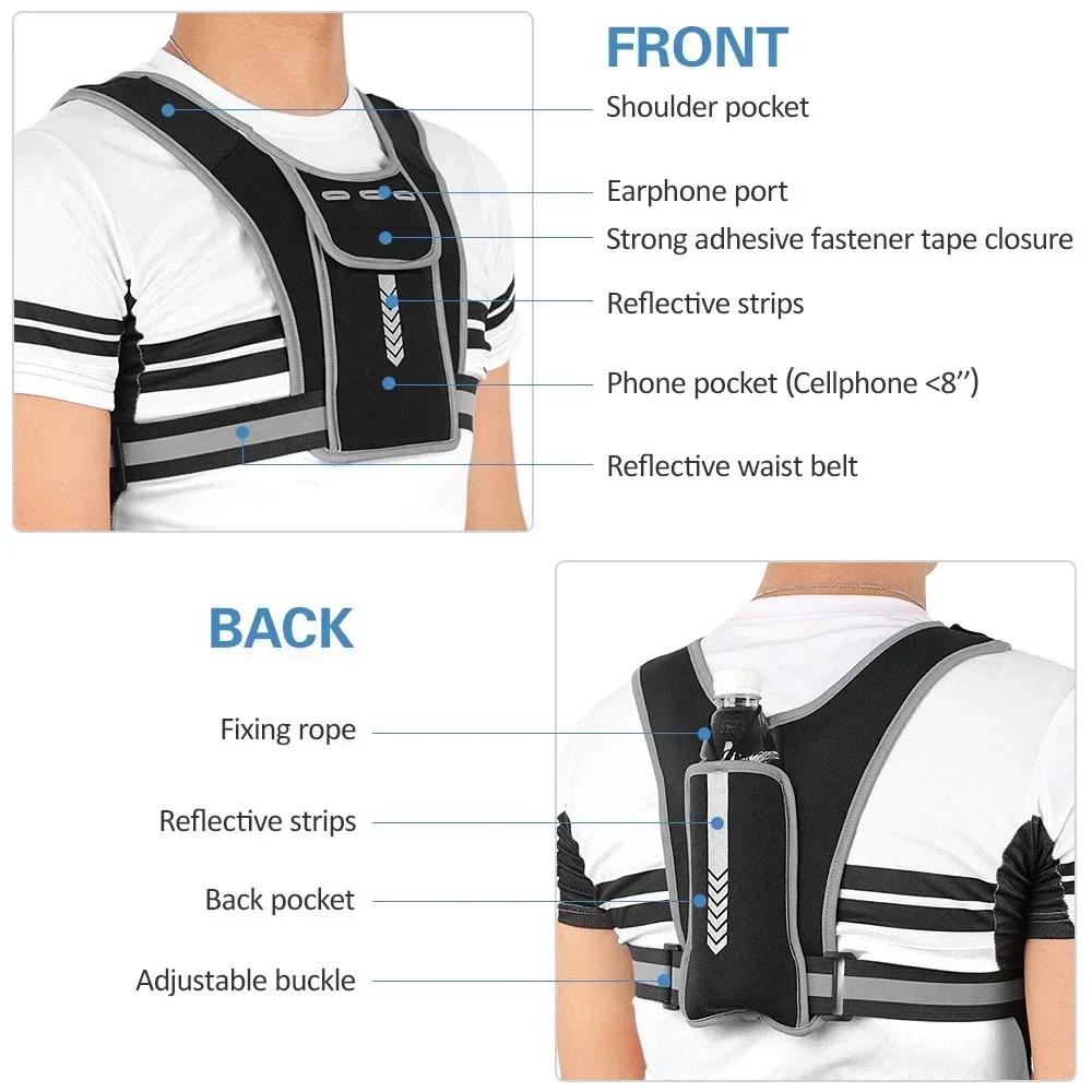 1Pcs Reflective Running Vest,  - Reflective Cycling Vest recension och pris