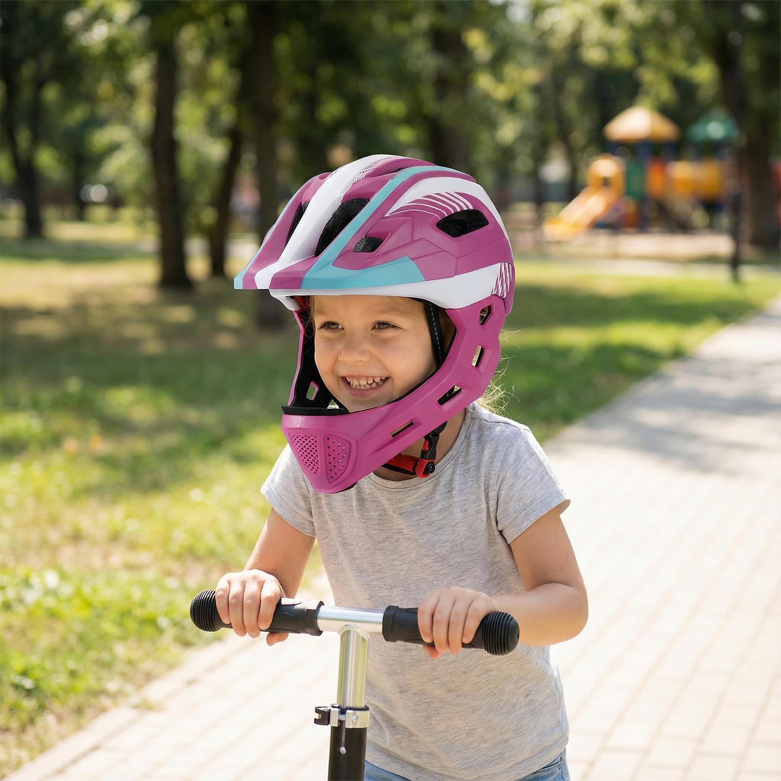 Youth Full Face Helmet Cycling - Cycling Gear Beginner recension och pris