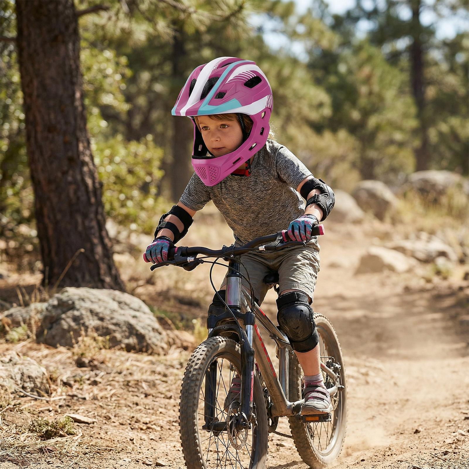 Youth Full Face Helmet Cycling - Cycling Gear Beginner recension och pris