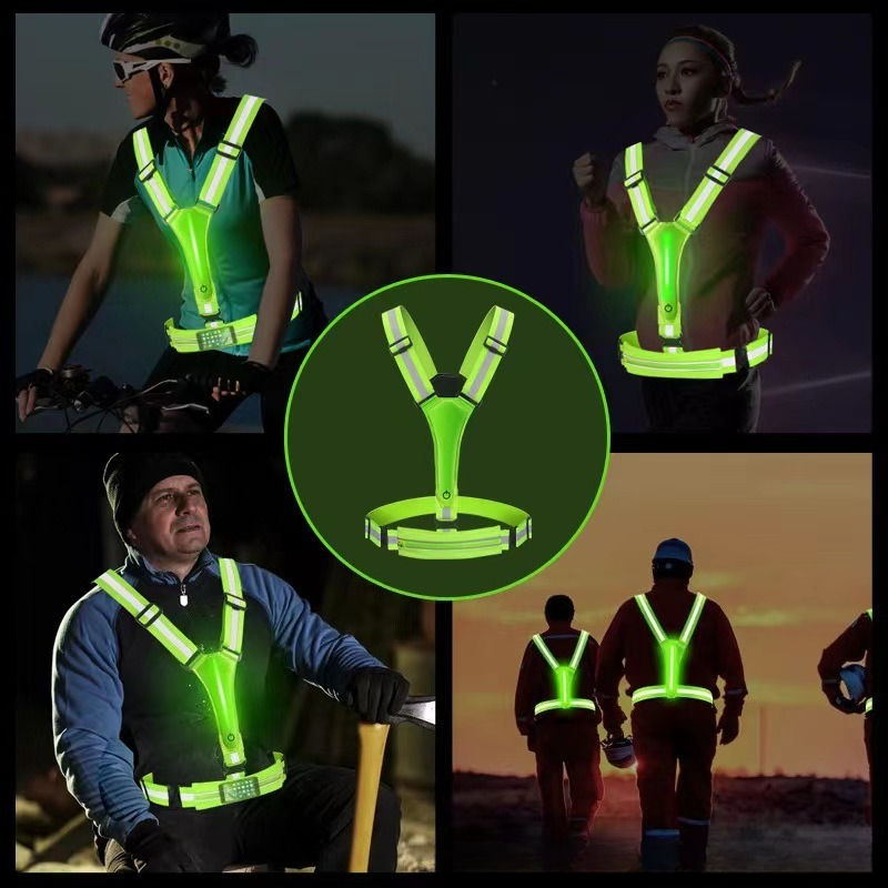 LED Glowing Reflective Vest Hi - Reflective Cycling Vest recension och pris