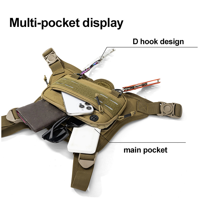 Tactical Front Chest Rig Bag V - Reflective Cycling Vest recension och pris