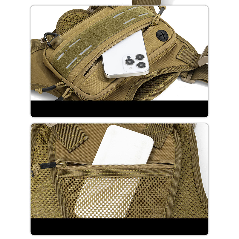 Tactical Front Chest Rig Bag V - Reflective Cycling Vest recension och pris