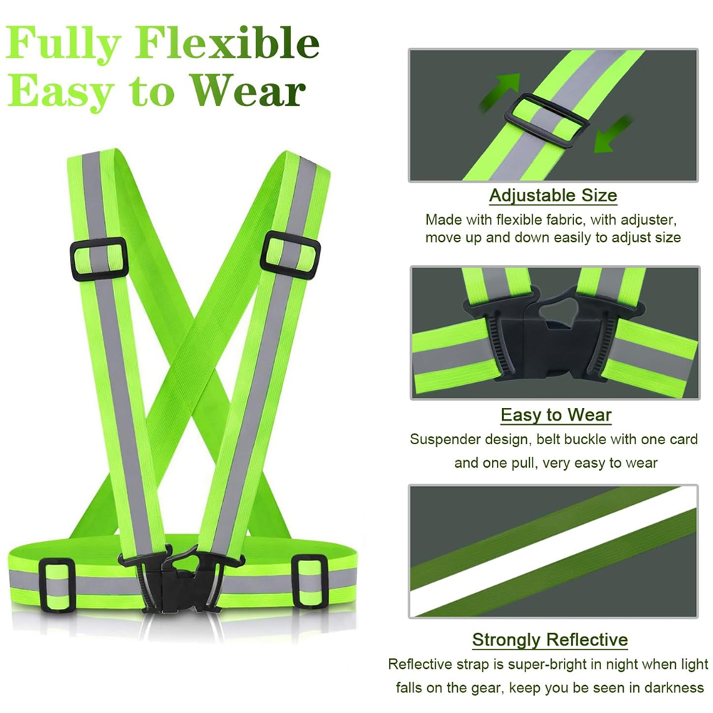 1Pcs Night Running Vest High V - Reflective Cycling Vest recension och pris