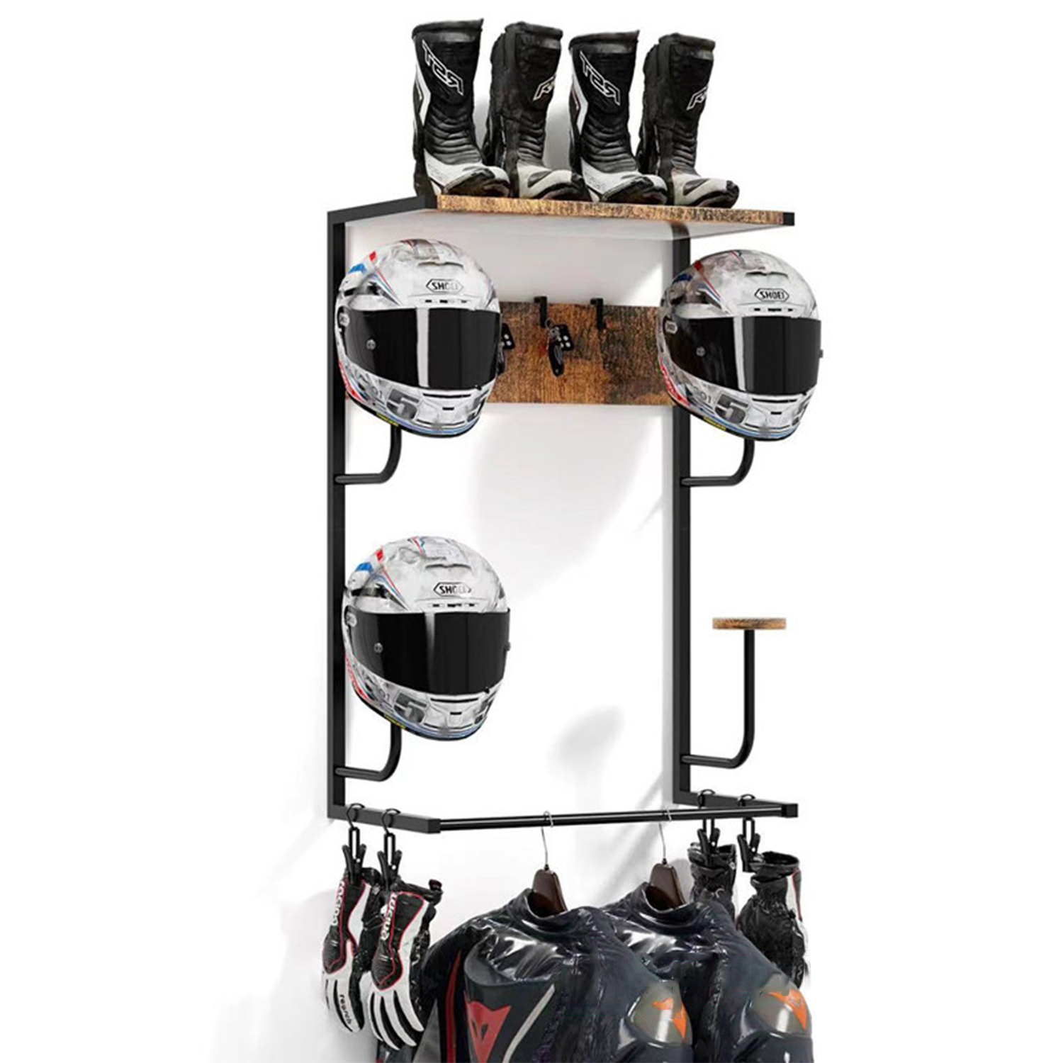 Motorcycle Helmet Holder, Wall - Cycling Gear Wall Mount recension och pris