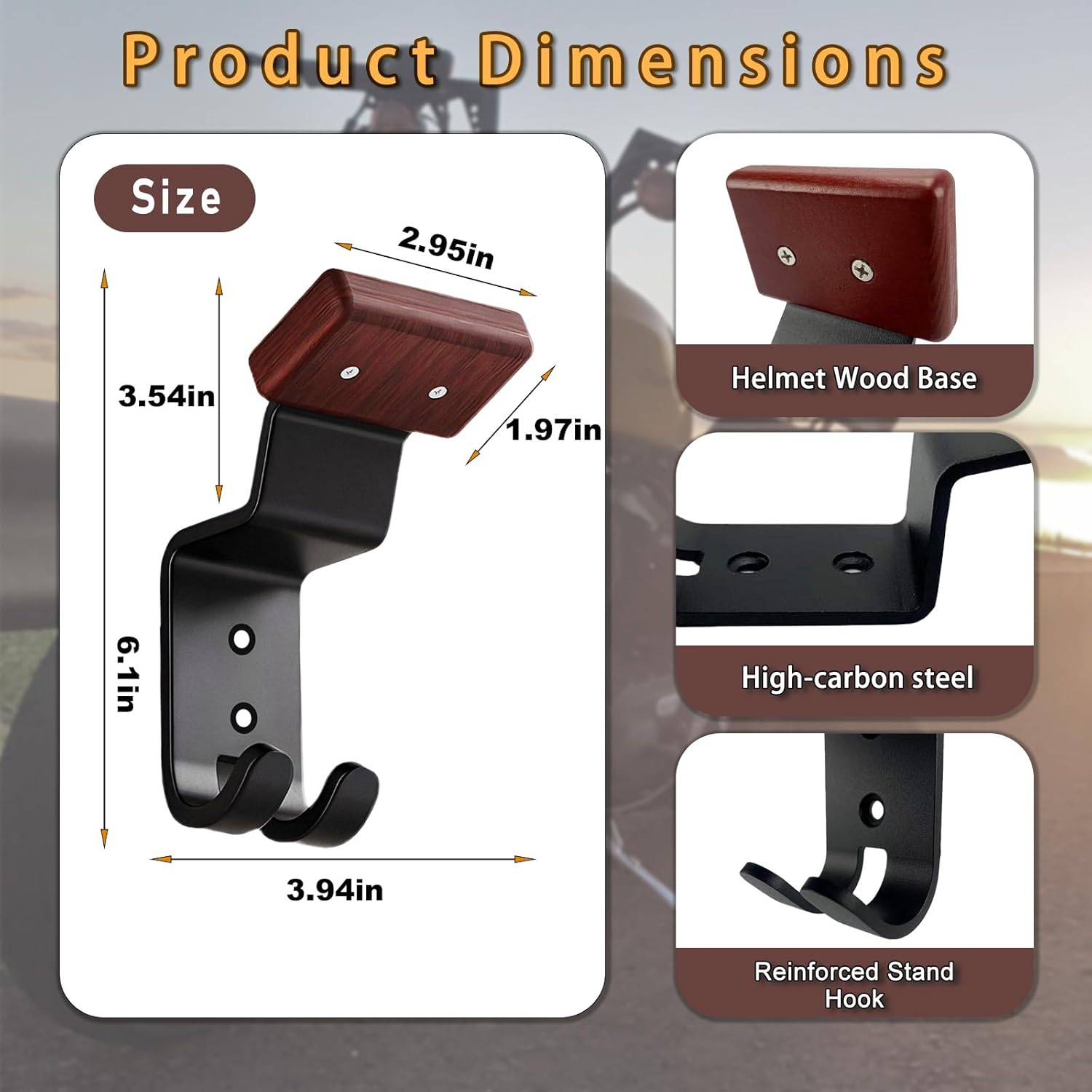Motorcycle Helmet Holder Wall  - Cycling Gear Wall Mount recension och pris